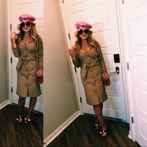 Opening Ceremony
Twill Cold-Shoulder Trench Dress